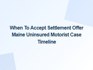 When to Accept Maine Uninsured Motorist Settlement